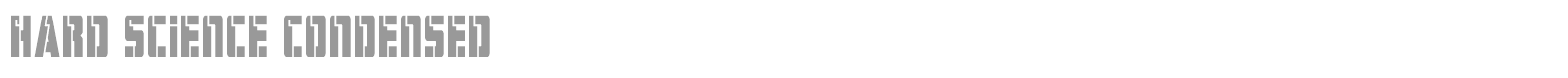 Hard Science font preview
