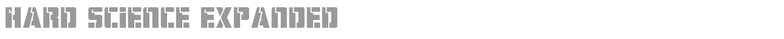 Hard Science font preview