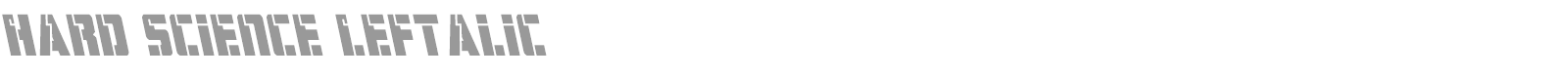Hard Science font preview