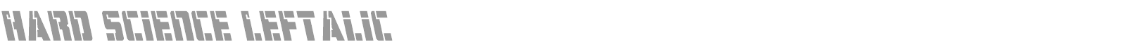 Hard Science font preview