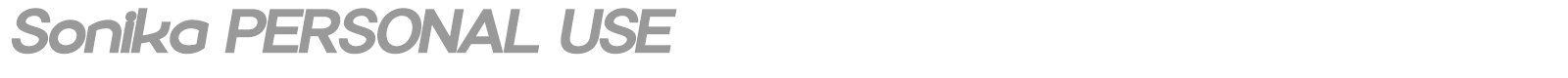 Sonika font preview