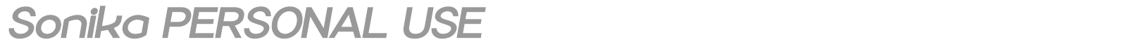 Sonika font preview