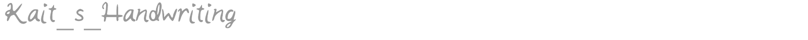 Kaits Handwriting font preview