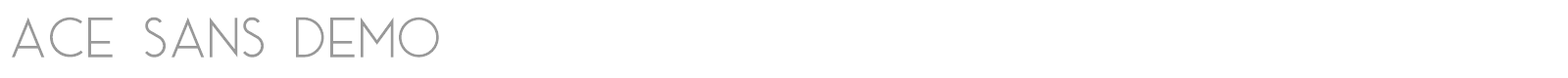 Ace Sans font preview