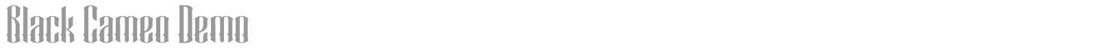 Black Cameo font preview