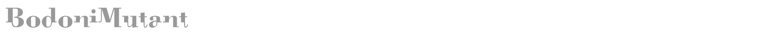 Bodoni Mutant font preview