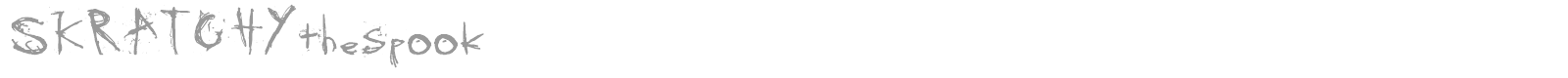 Skratchy the Spook font preview
