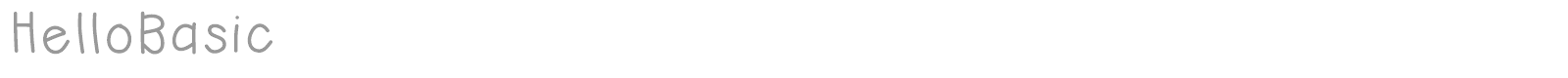 Hello Basic font preview
