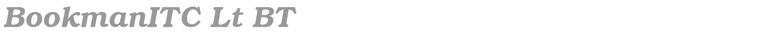 BookmanITC Lt BT font preview