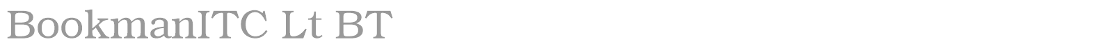 BookmanITC Lt BT font preview