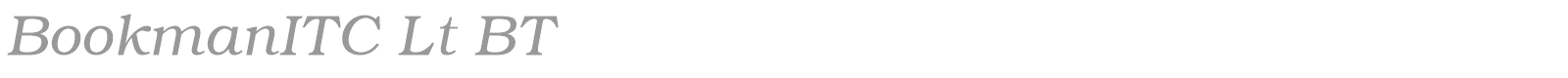 BookmanITC Lt BT font preview