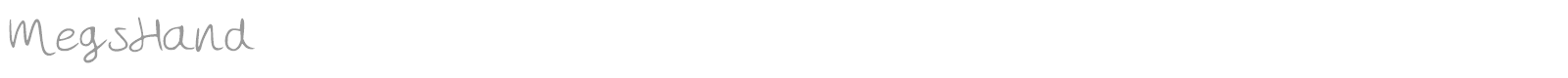 Megs Hand font preview