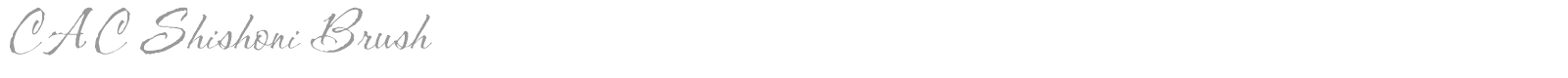 CAC Shishoni Brush font preview
