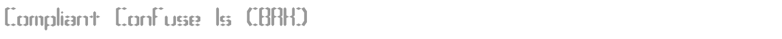 Compliant Confuse 1s (BRK) font preview