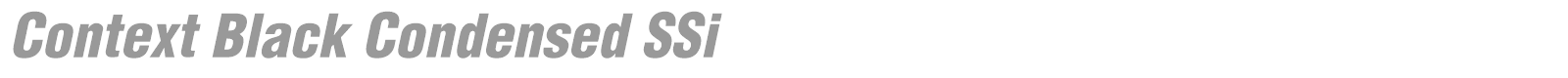 Context Black Condensed SSi font preview