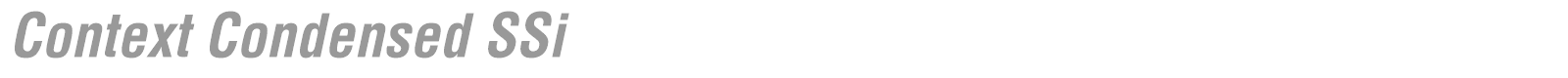 Context Condensed SSi font preview