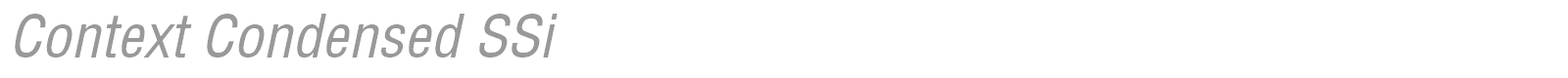 Context Condensed SSi font preview