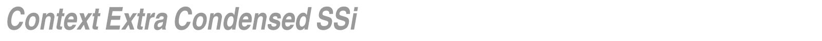 Context Extra Condensed SSi font preview