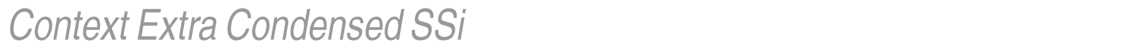 Context Extra Condensed SSi font preview