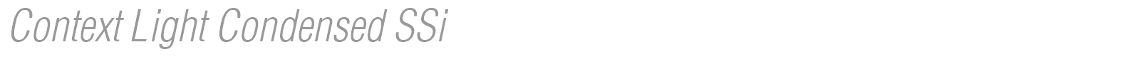 Context Light Condensed SSi font preview
