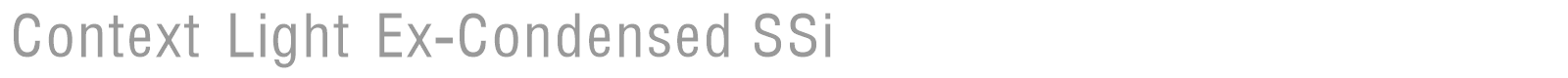 Context Light Ex-Condensed SSi font preview