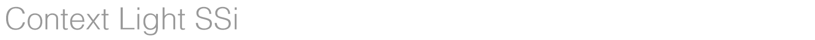 Context Light SSi font preview