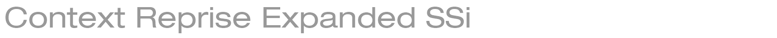 Context Reprise Expanded SSi font preview