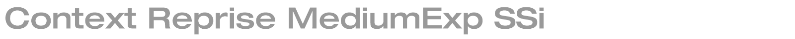 Context Reprise MediumExp SSi font preview