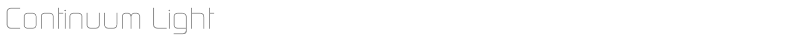 Continuum Light font preview