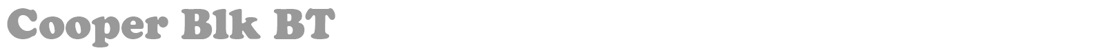 Cooper Blk BT font preview