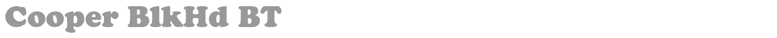 Cooper BlkHd BT font preview