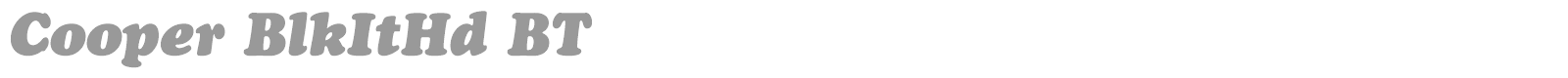 Cooper BlkItHd BT font preview