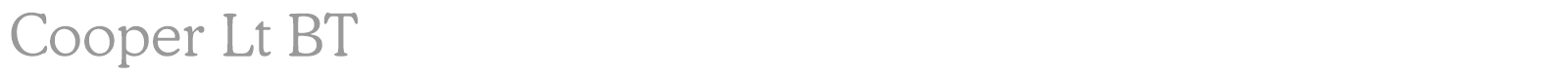 Cooper Lt BT font preview