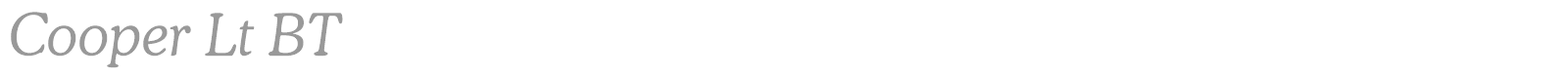 Cooper Lt BT font preview