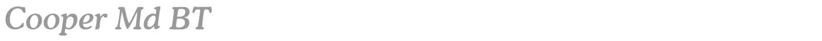 Cooper Md BT font preview