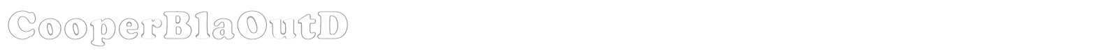 CooperBlaOutD font preview