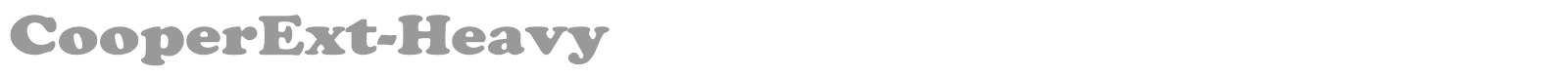 CooperExt-Heavy font preview