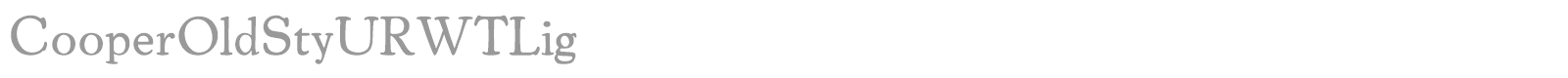 CooperOldStyURWTLig font preview