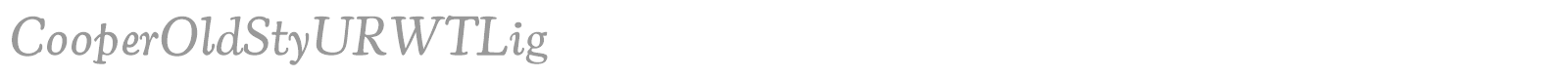 CooperOldStyURWTLig font preview