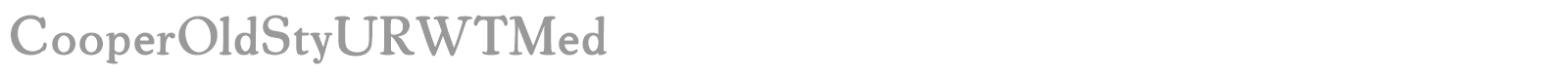 CooperOldStyURWTMed font preview