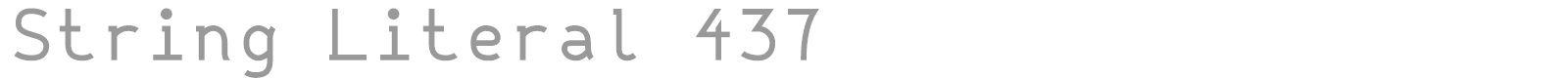 String Literal + Variable font preview