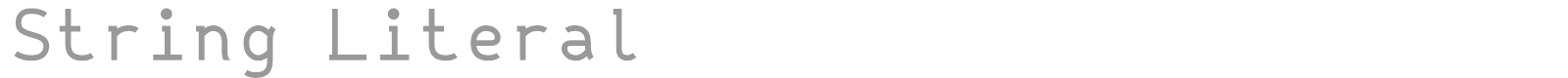String Literal + Variable font preview