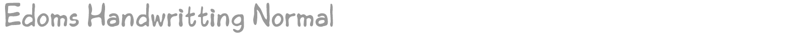 Edoms Handwritting font preview