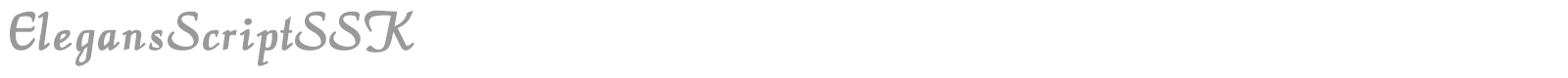 ElegansScriptSSK font preview
