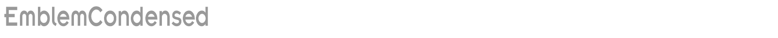 EmblemCondensed font preview