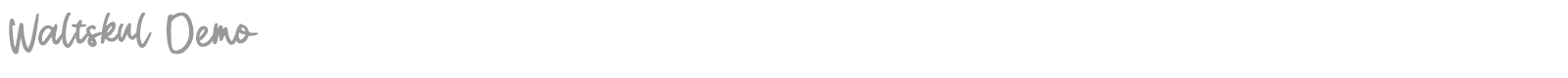 Waltskul font preview