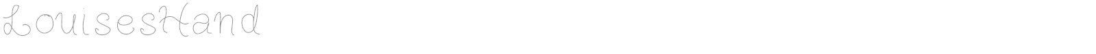 Louises Hand font preview