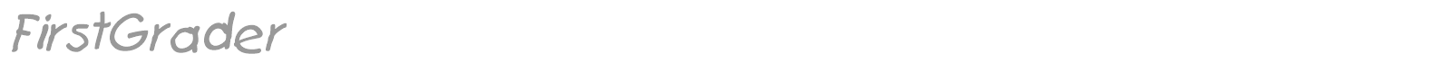 FirstGrader font preview