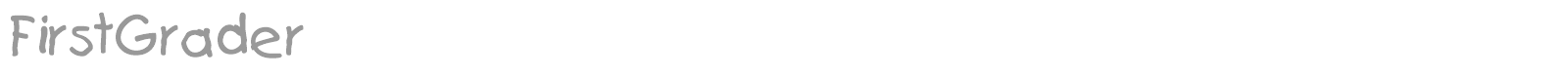 FirstGrader font preview