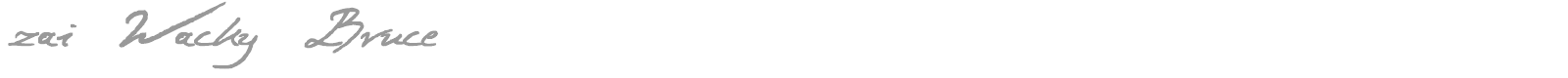 zai Wacky Bruce font preview